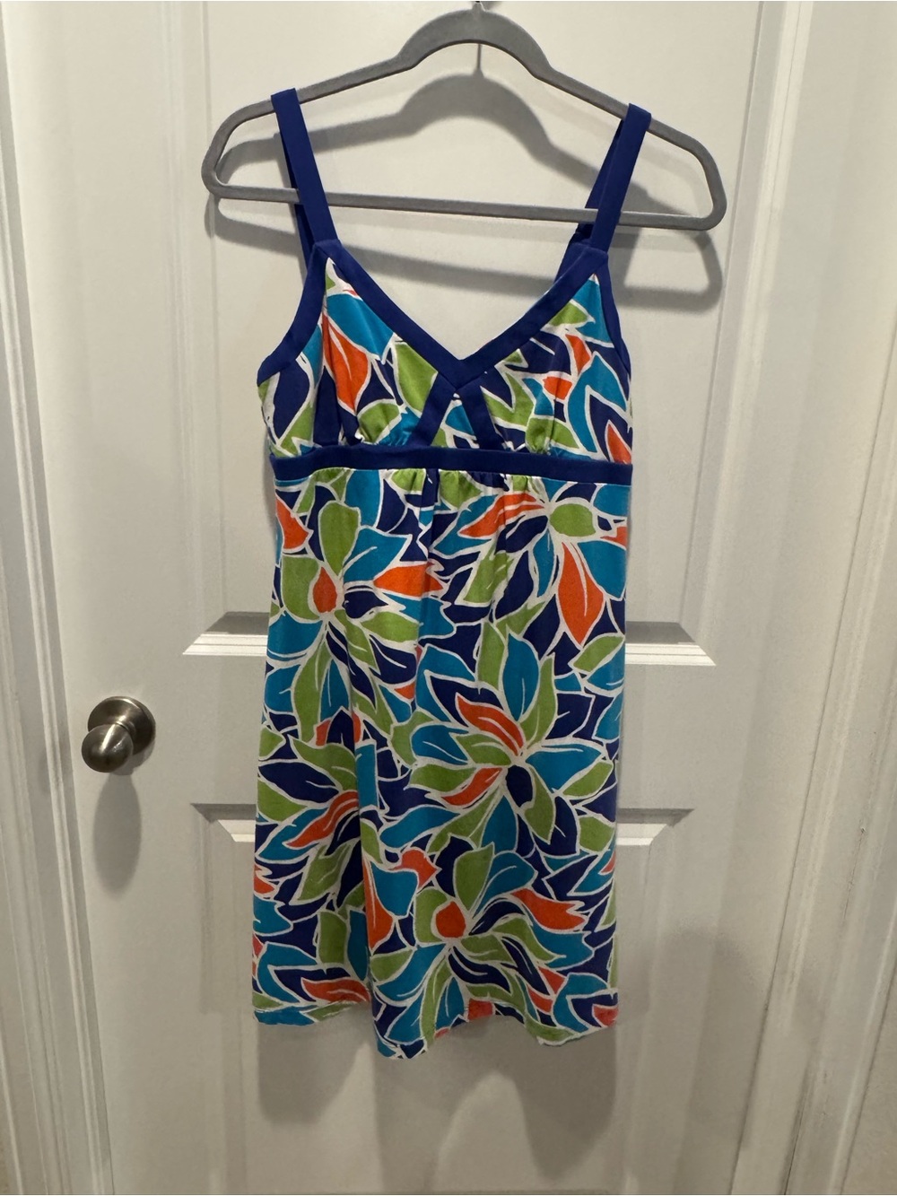 Kids Blue Floral One-Piece Dress